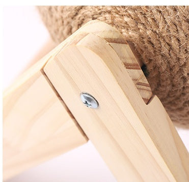 Woonwild Hazel krabbal van sisal op houten voet, foto 10