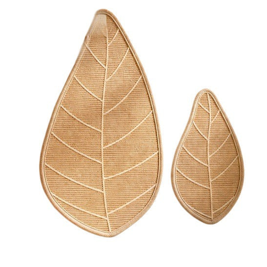 Woonwild Hosta krabmat van sisal in bladvorm, foto 3