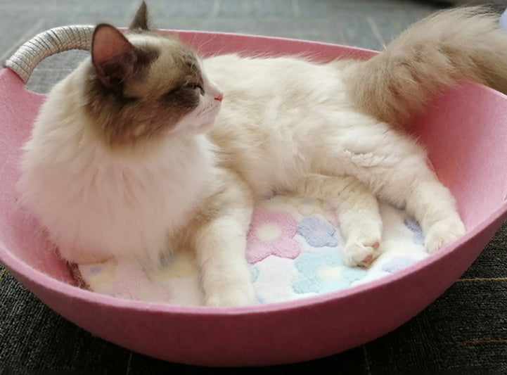 Woonwild Kuil vilten kattenmand met kussen, foto 10