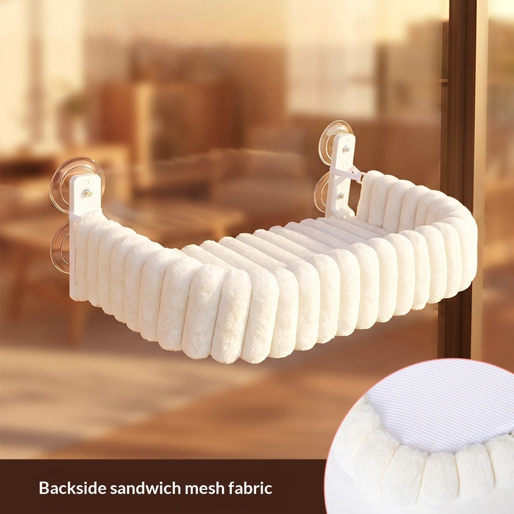 Woonwild Mees raamhangmat met zuignappen, Wit
