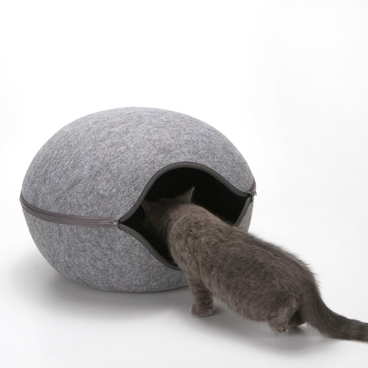 Woonwild Kievit vilten kattenhol in eivorm, foto 6