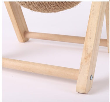 Woonwild Hazel krabbal van sisal op houten voet, foto 2
