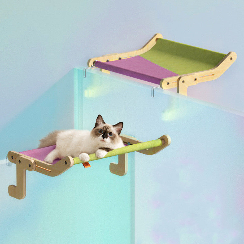 Woonwild Merel raamhangmat voor katten, Paars