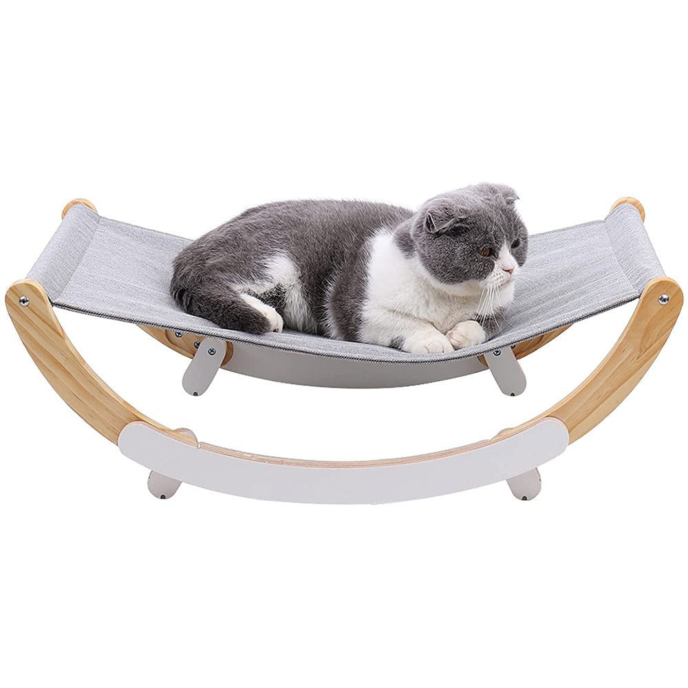 Woonwild Deining schommelende ligstoel voor katten, Grijs