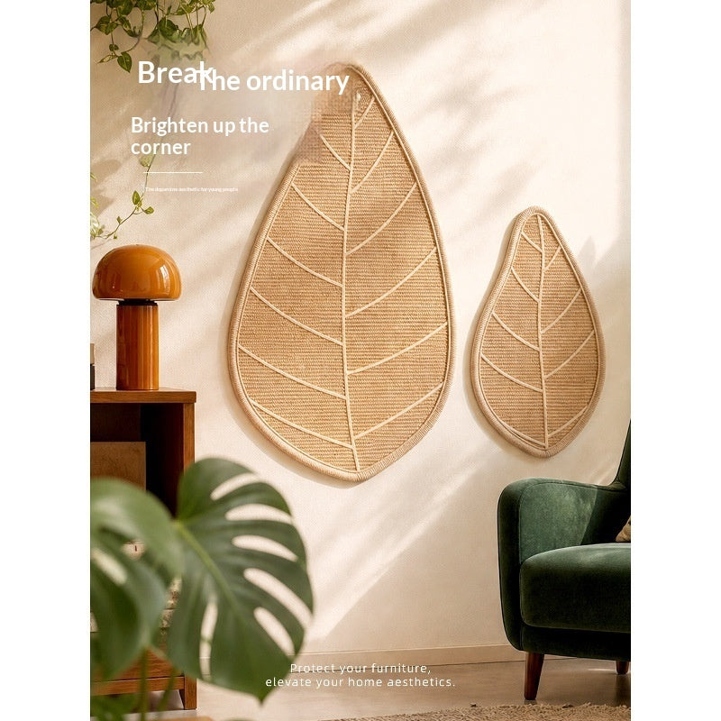 Woonwild Hosta krabmat van sisal in bladvorm, foto 2