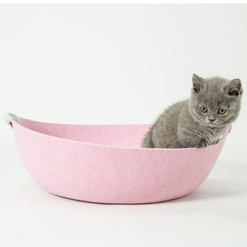 Woonwild Kuil vilten kattenmand met kussen, foto 2