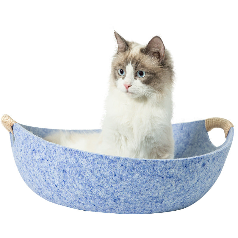 Woonwild Kuil vilten kattenmand met kussen, foto 8
