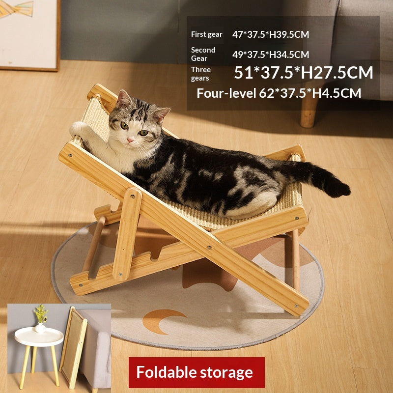Woonwild Luwte verstelbare ligstoel voor katten, Ligstoel met sisal