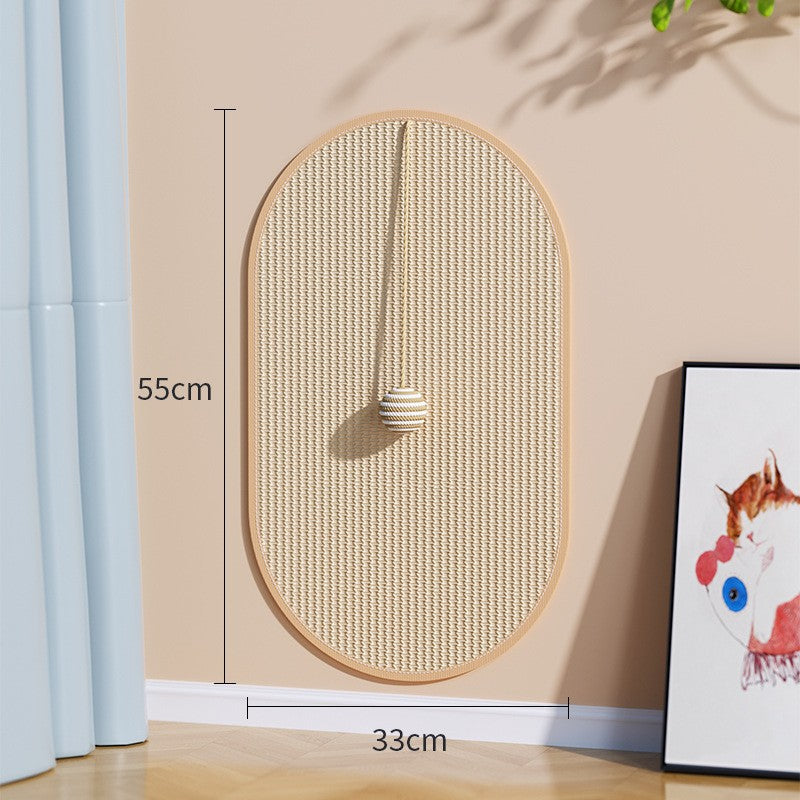 Woonwild Kiezel sisal krabplank met plakstrips, Ovaal / Middel