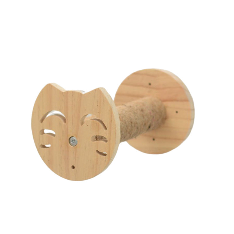 Bos klimwand van massief hout met hangmat en treden