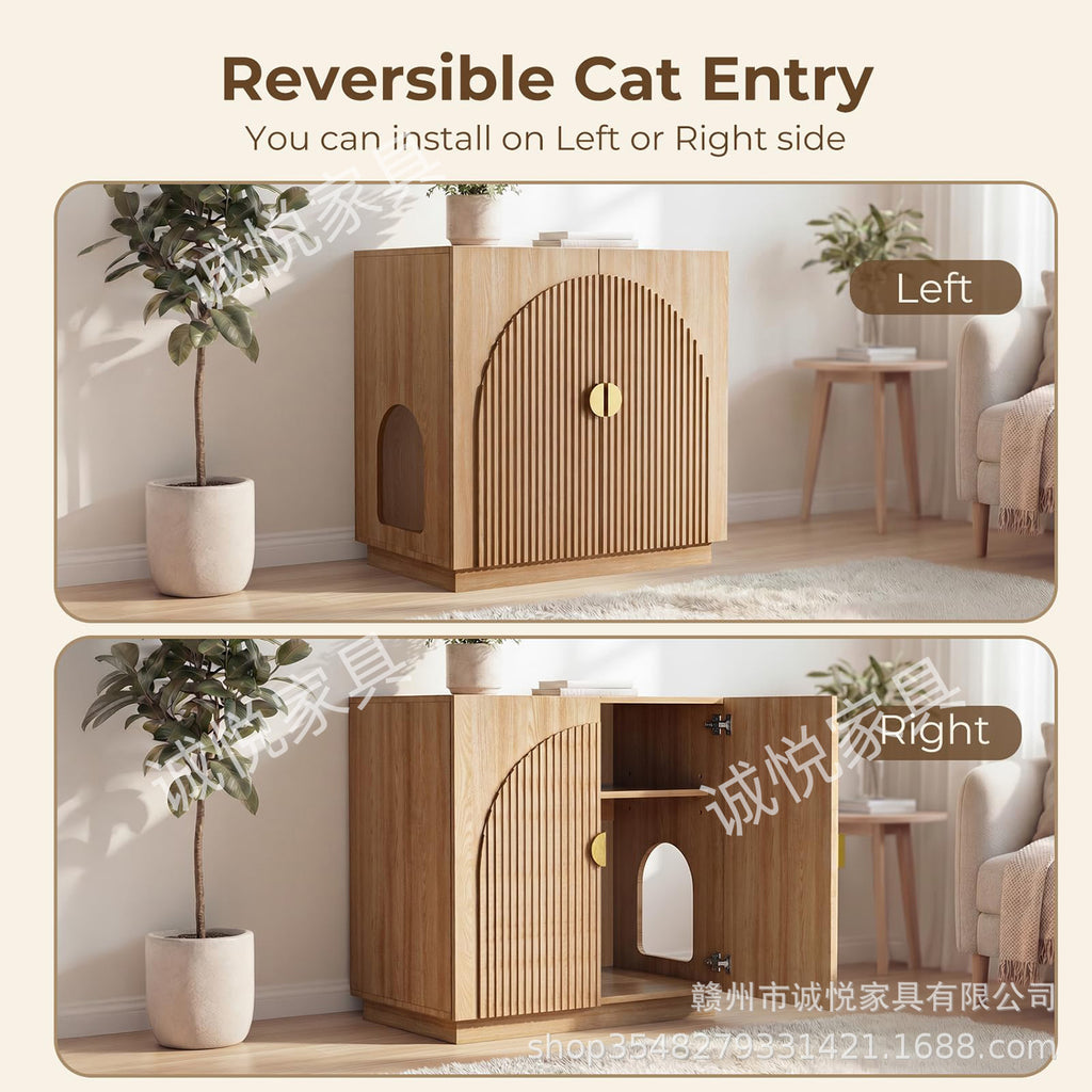 Duin kattenbakkast met ribbeldeur