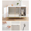 Polder kattenbakkast met twee vakken, wit