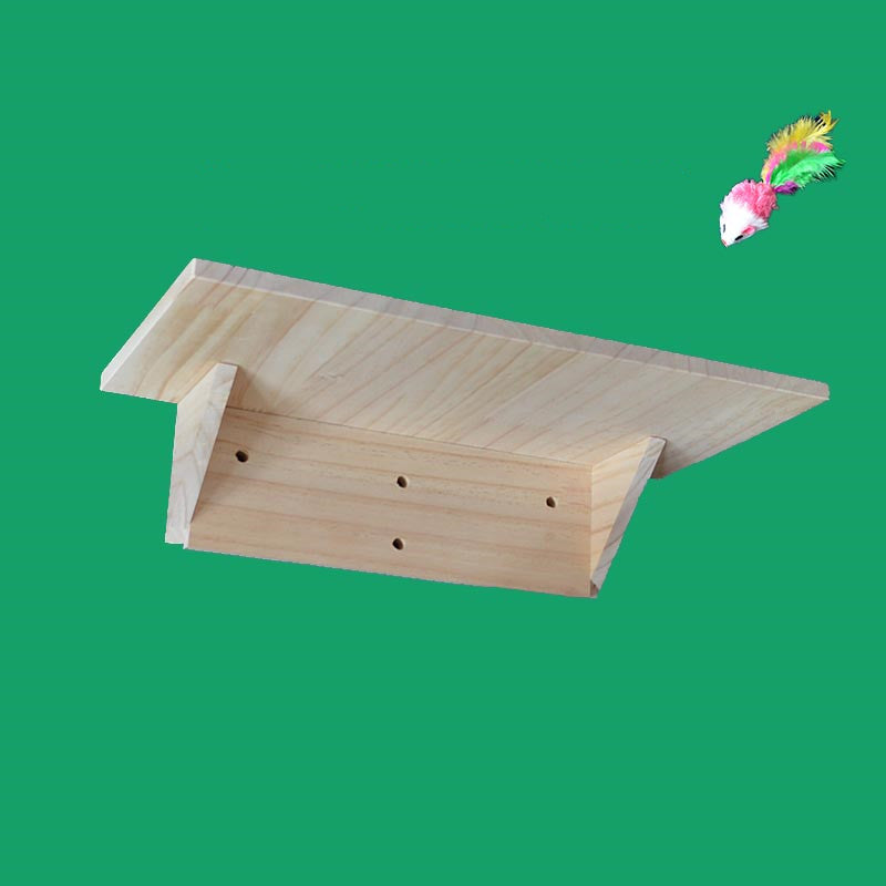 Woonwild Iep wandplank voor katten van massief hout, foto 5