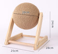Woonwild Hazel krabbal van sisal op houten voet, Model L (bal 20 cm)