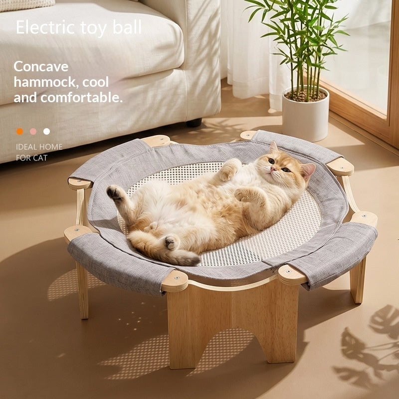 Woonwild Vlot verhoogd kattenbed met wasbare hoes, foto 1