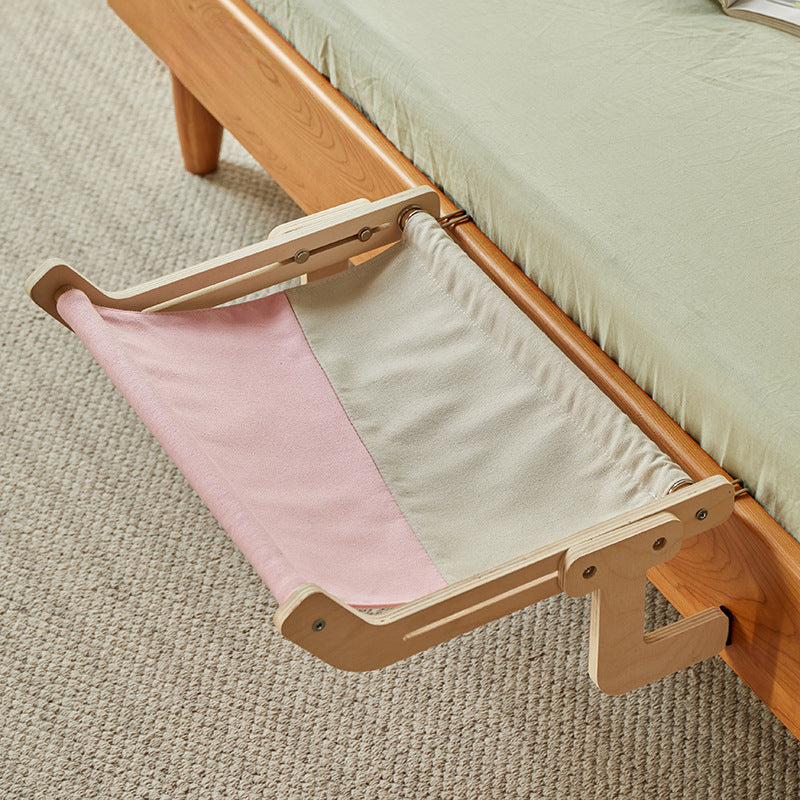 Woonwild Spreeuw hangmat voor aan bed of vensterbank, Grijs met roze