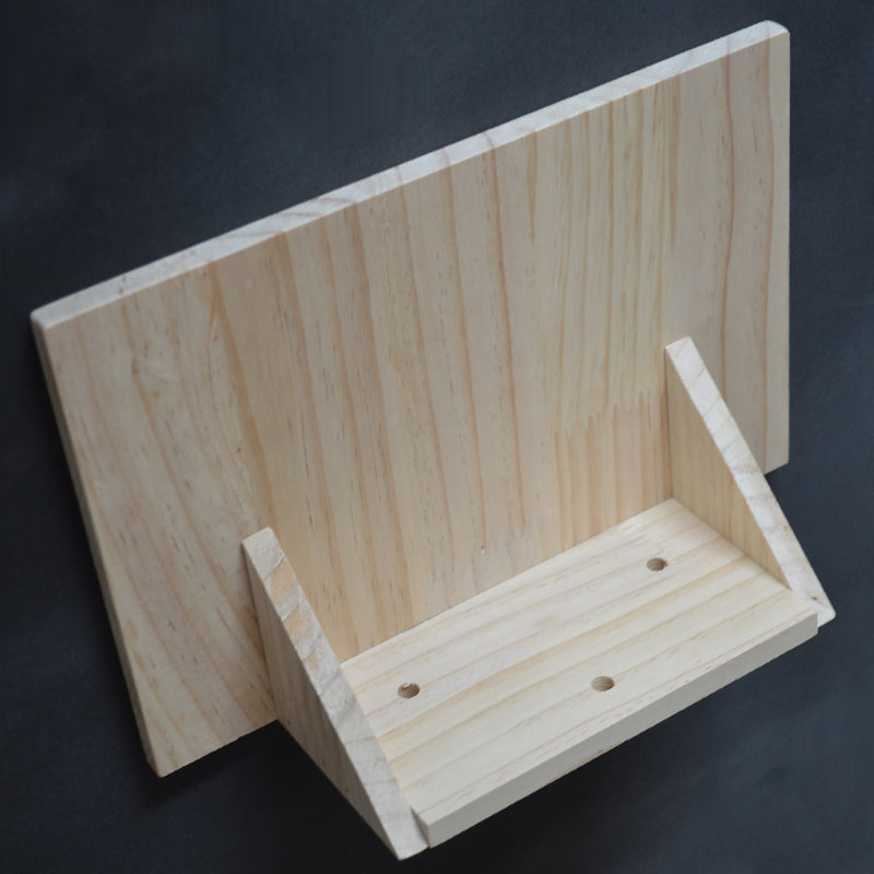 Woonwild Iep wandplank voor katten van massief hout, foto 4