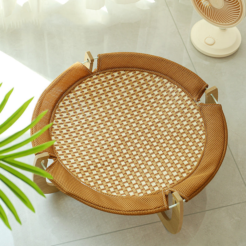 Woonwild Waterlelie verhoogd kattenbed van rotan, foto 1
